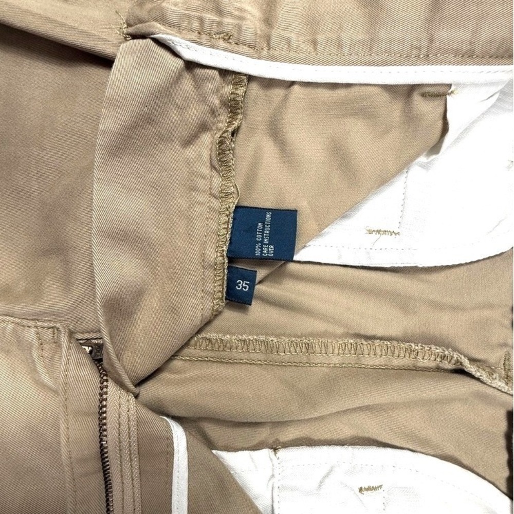 Polo Ralph Lauren Tyler Shorts Mens 35 Khaki Tan Double Pleated Cotton Chino - Picture 4 of 6